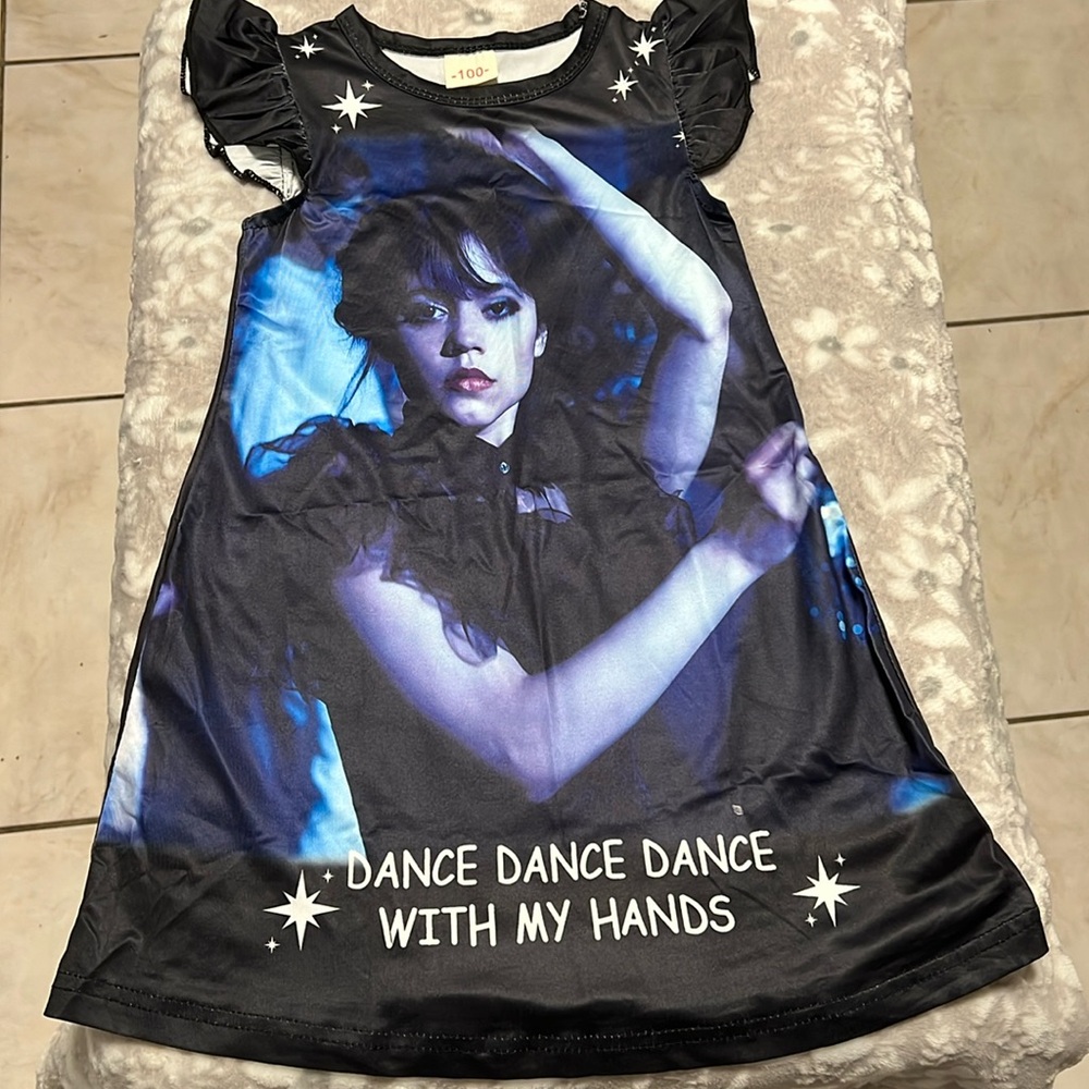 Wednesday Addams toddler night gown 2-3 yrs old